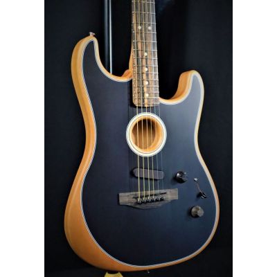 Fender American Acoustasonic® Strat®, Ebony Fingerboard, Black