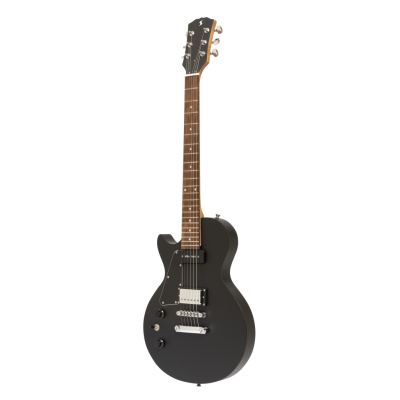 Stagg SEL-HB90 BLK LH Standard Series, elektrische gitaar, massief mahonie body met vlak bovenblad, linkshandi