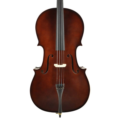 Leonardo LC-2012 cello outfit 1/2, all solid, nitro varnish, ebony fittings, bag and bow
