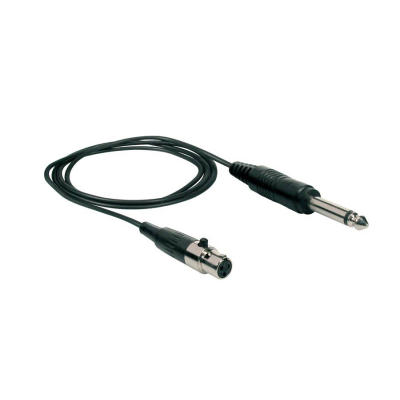 Gatt Audio GWS-INST instrument cable for GWS-61B beltpack, with 3 pin mini xlr connector and 6.3mm jack