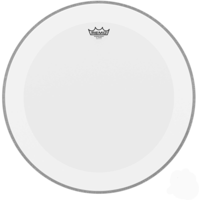 Remo P4-1122-C2 22" Powerstroke 4 Coated Bass Drum head with double layer and clear dot