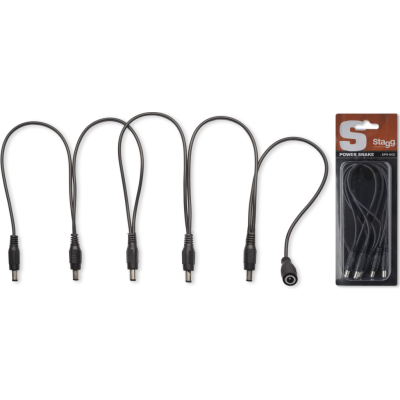 Stagg SPS-DC-5M1F Power cable for 5 effects pedals, DC/DC (m/f, 5/1), black