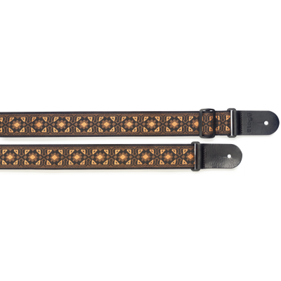 Stagg SWO-FLO ORN Woven nylon guitar strap with flower pattern