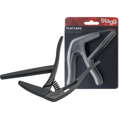 Stagg SCPX-FL BK Flat "trigger" capo for classical guitar