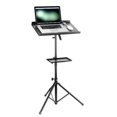 Stagg COS 10 BK Stand pour ordinateur portable avec tablette supplémentaire