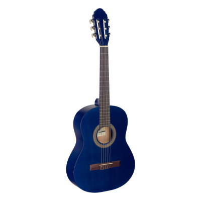 Stagg C410 M BLUE Blauwe 1/2 klassieke gitaar met lindehouten top