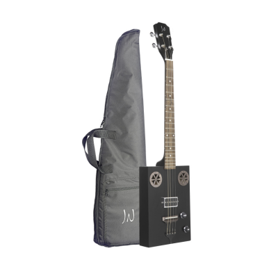 J.N. Guitars CASK-HOGSCOAL Acoustic-electric Cigar Box Guitar with 4 strings, sapele top, Cask series