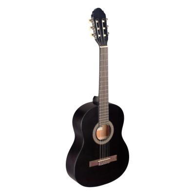 Stagg C430 M BLK 3/4 black classical guitar with linden top