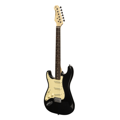 Stagg SES-30 BK LH Standard "S" electric guitar, left hand model