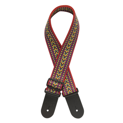 Stagg SWO COT RAF ORA Woven cotton guitar strap with rafter pattern