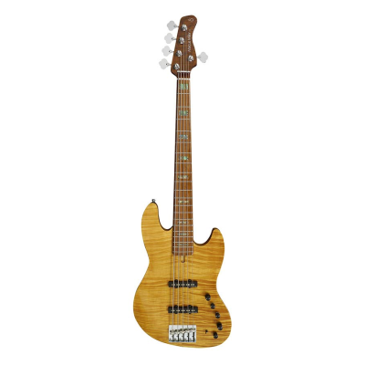 Sire Basses V10+ S5/NT V10 Series Marcus Miller swamp ash with flamed maple top, 5-string bass guitar, natural, incl gigbag