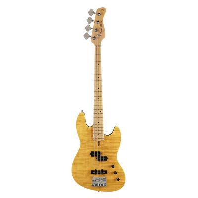 Sire Basses U5 A4/NT U Series Marcus Miller alder with flamed maple top 4- string short scale passive bass guitar natural