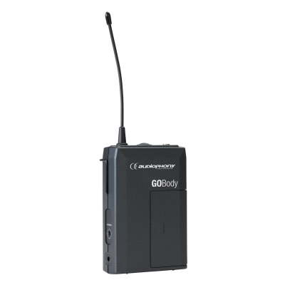 Audiophony GO-Body-F8 Bodypack zender voor dasklem- of hoofdbandmicrofoons - 800MHz