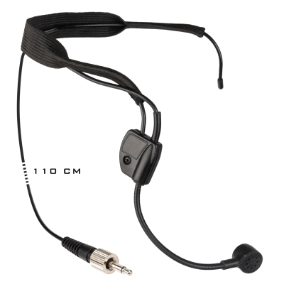 JB Systems HF-HEADSET FITNESS Zeer robuuste headset-condensatormicrofoon met vergrendelbare mini-jack voor gebruik met de HF-BPACK