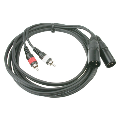 Hilec CL-26/1.5 2x 4mm 2x Male XLR / 2x Male RCA line cable - 1.5m