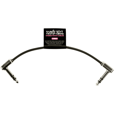 Ernie Ball 6408 Cables Instrument Patch TRS - fine & flat cooky - 15 cm