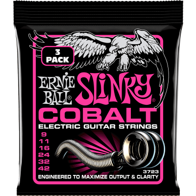 Ernie Ball 3723 Cobalt Super Slinky 9-42 strings - 3 pack