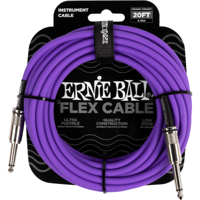 Ernie Ball 6420 Flex Jack/Jack Instrument Cables 6m Violet