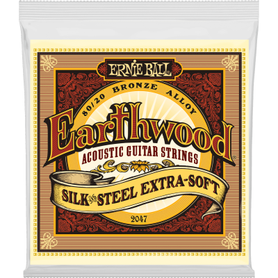 Ernie Ball 2047 Earthwood 80/20 Extra soft bronze - Silk & Steel 10-50