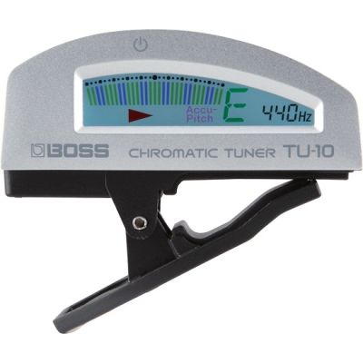 BOSS TU-10-SV Clip-on tuner, color LCD display, color silver