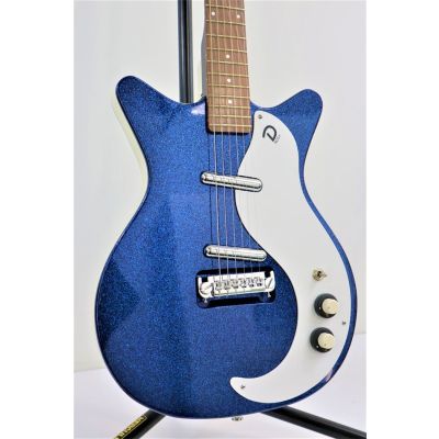 Danelectro 59 M NOS blue metal flake 60th anniversary elektrische gitaar - Elektrische gitaar