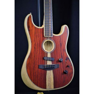 Fender American Acoustasonic Strat Ebony Cocobolo - Guitare Acoustique