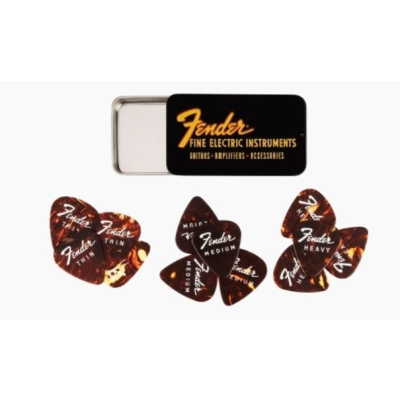 Fender Fine Electric Pick Tin - 12 Pack Plectra