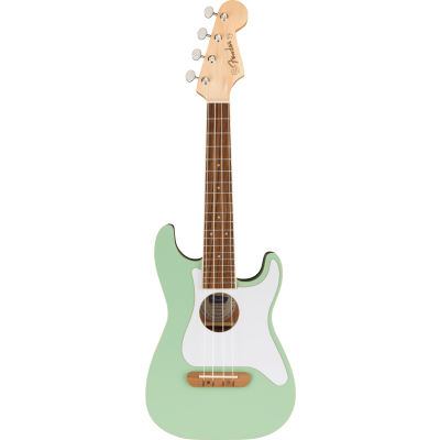 Fender Fullerton Strat® Uke, Walnut Fingerboard, White Pickguard, Surf Green