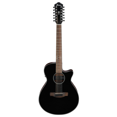 Ibanez AEG5012 Black High Gloss 12-string acoustic guitar