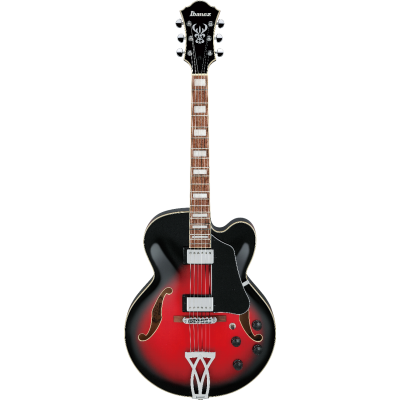 Ibanez AF75 Transparent Red Sunburst - guitare électrique