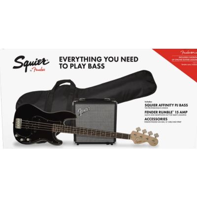 Squier Affinity Precision Pack Bass Black Rumble 15 - pack