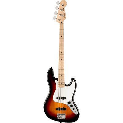 Squier Affinity Series™ Jazz Bass®, Maple Fingerboard, White Pickguard, 3-Color Sunburst