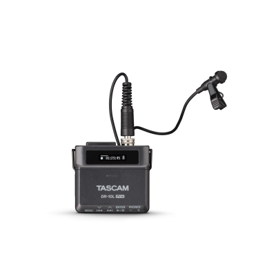 Tascam DR-10L Pro 32-Bit-Float-Audiorecorder met lavalier-microfoon