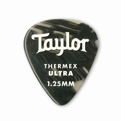 Taylor  Prem 351 Thermex Ultra Picks,Blk Onyx, 1.25mm,6-Pack